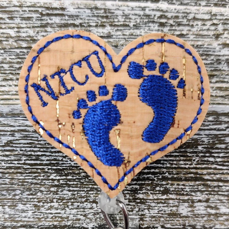 NICU Badge Holder Cork And Gold NICU Badge Holder Cork NICU Badge Holder