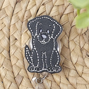 Black Labrador Retractable Badge Holder, Black Lab Badge Holder, Black Lab Badge Reel, Teacher Badge Holder, Nurse Badge Holder, Labrador
