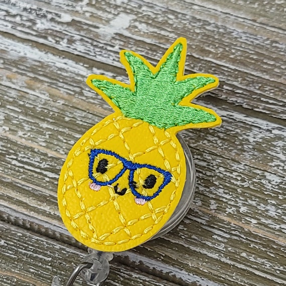 Pediatric Nurse Badge Reel – 3 Blue Pineapples