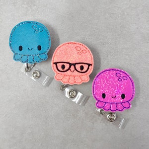 Octopus Retractable Badge Holder, Octopus Badge Reel, Nerdy Octopus Badge Holder, Nurse Badge Holder, Nurse Badge Reel
