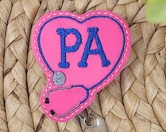 PA Retractable Badge Holder, Physician Assistant Badge Holder, Physician Assistant Badge Reel, PA Badge Reel, PA Student Gift, Badge Reel