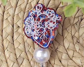 Anatomical Heart Retractable Badge Holder, Heart Badge Reel, Heart Badge Holder, Anatomical Heart Badge Reel, Cardiac Nurse Badge Holder