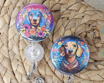 Dachshund Retractable Badge Holder, Dachshund Badge Reel, Dachshund Badge Holder, Wiener Dog Badge Reel, Wiener Dog Badge Holder, Nurse