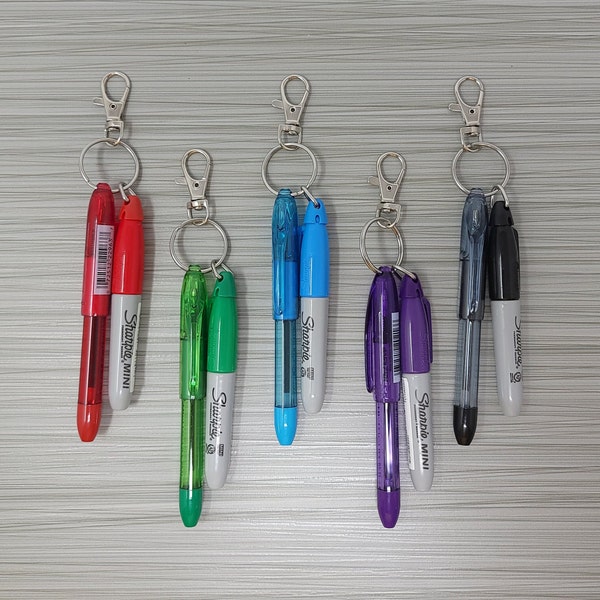 Stift und Sharpie ID Badge Reel Zubehör, Sharpie Mini für Badge Reel, Stift für Badge Reel, Pflegezubehör, anpassbar