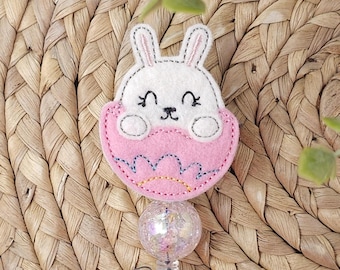 Spähender Osterhase Ausweisrolle, Osterhase Ausweishalter, Osterei, Krankenschwester, Lehrer