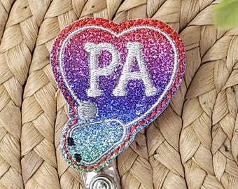 PA Retractable Badge Holder, Physician Assistant Badge Holder, Physician Assistant Badge Reel, PA Badge Reel, PA Student Gift, Badge Reel