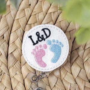 Weißer Glitter Vinyl Arbeit und Lieferung einziehbarer Ausweishalter, L & D Ausweisrolle, Krankenschwester