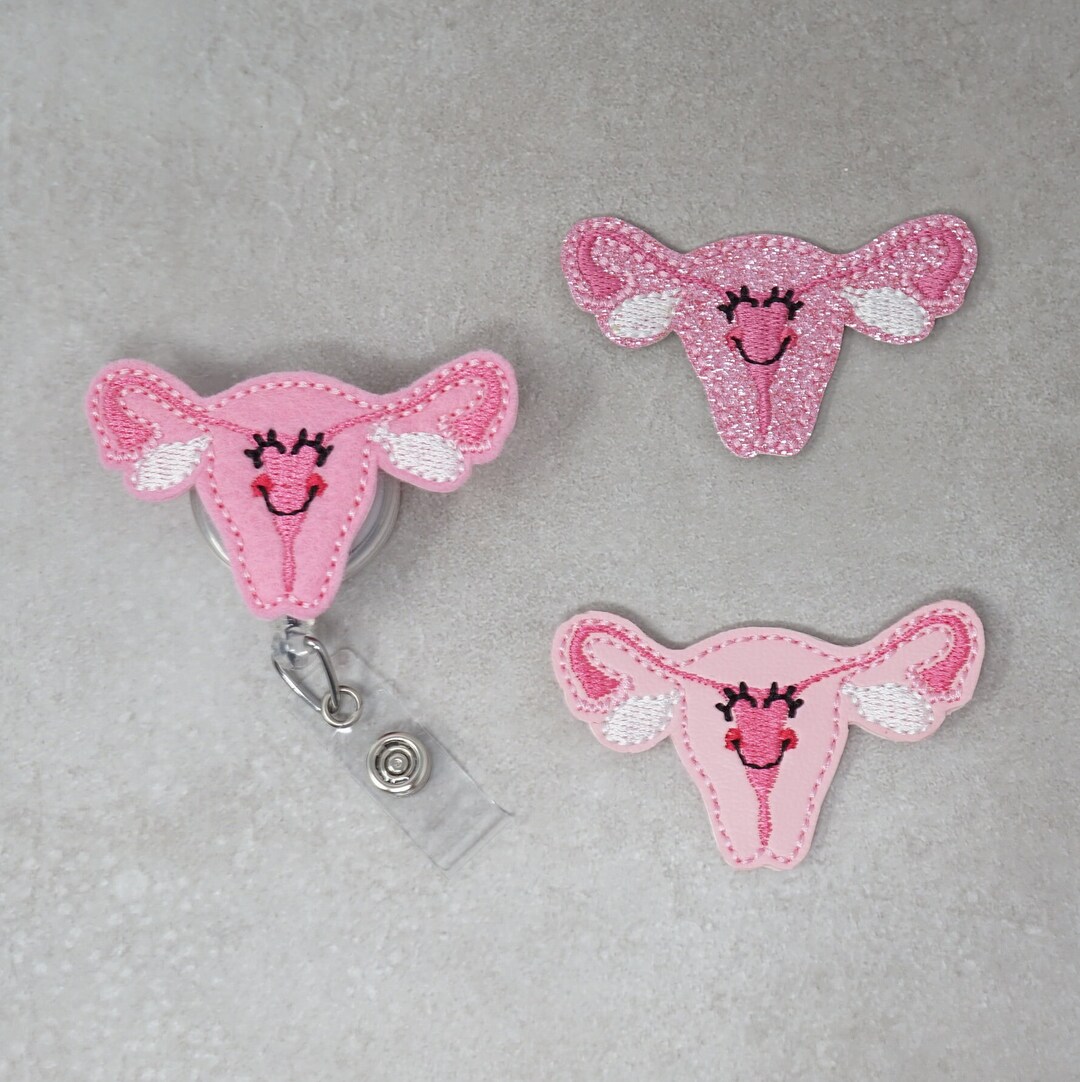 Pink Uterus Badge Holder Uterus Badge Holder Uterus Badge Etsy