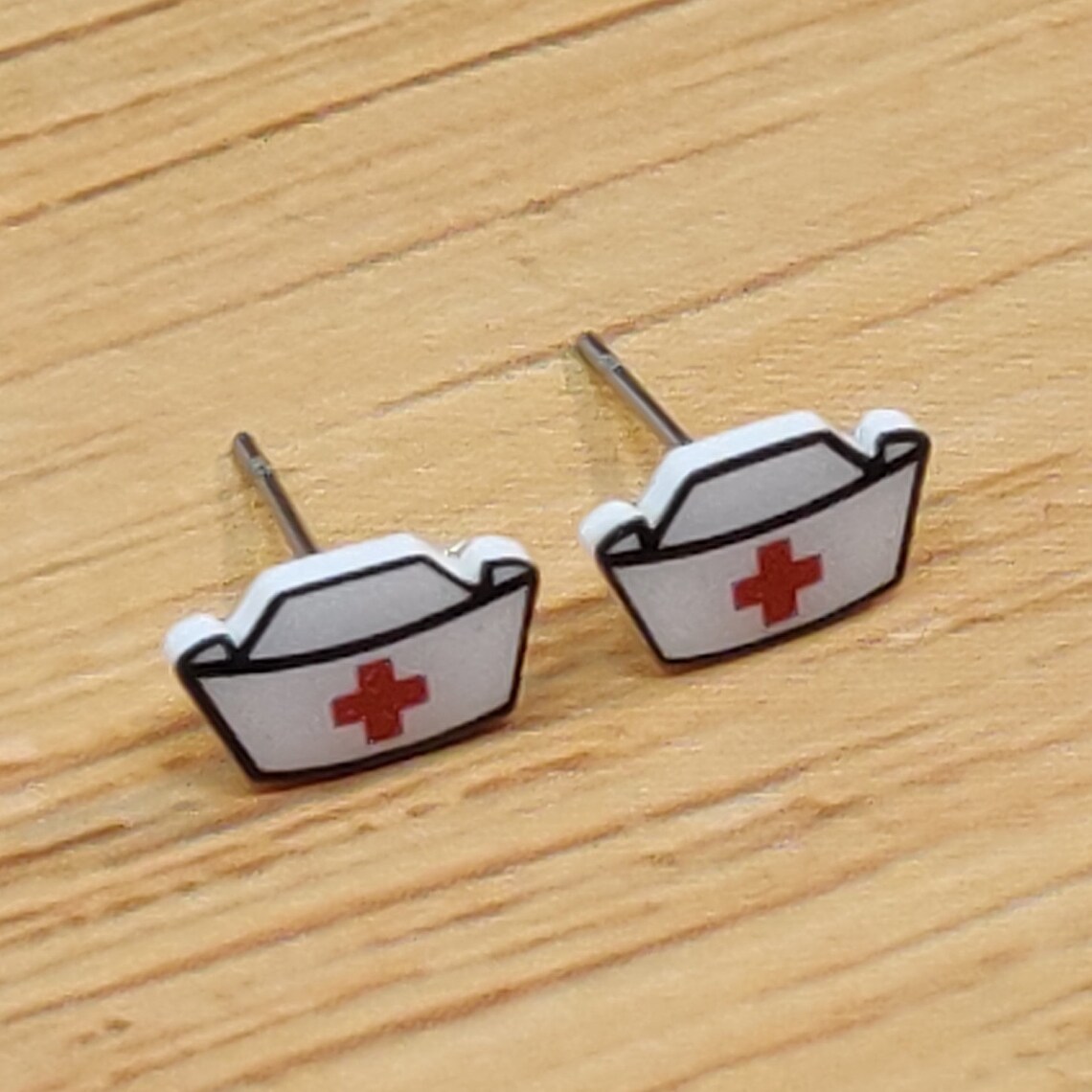 Nurse Hat Stud Earrings RN Earrings Nurse Stud Earrings Etsy