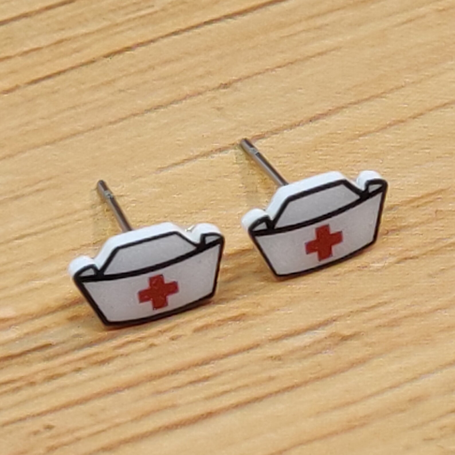 Nurse Hat Stud Earrings RN Earrings Nurse Stud Earrings Etsy