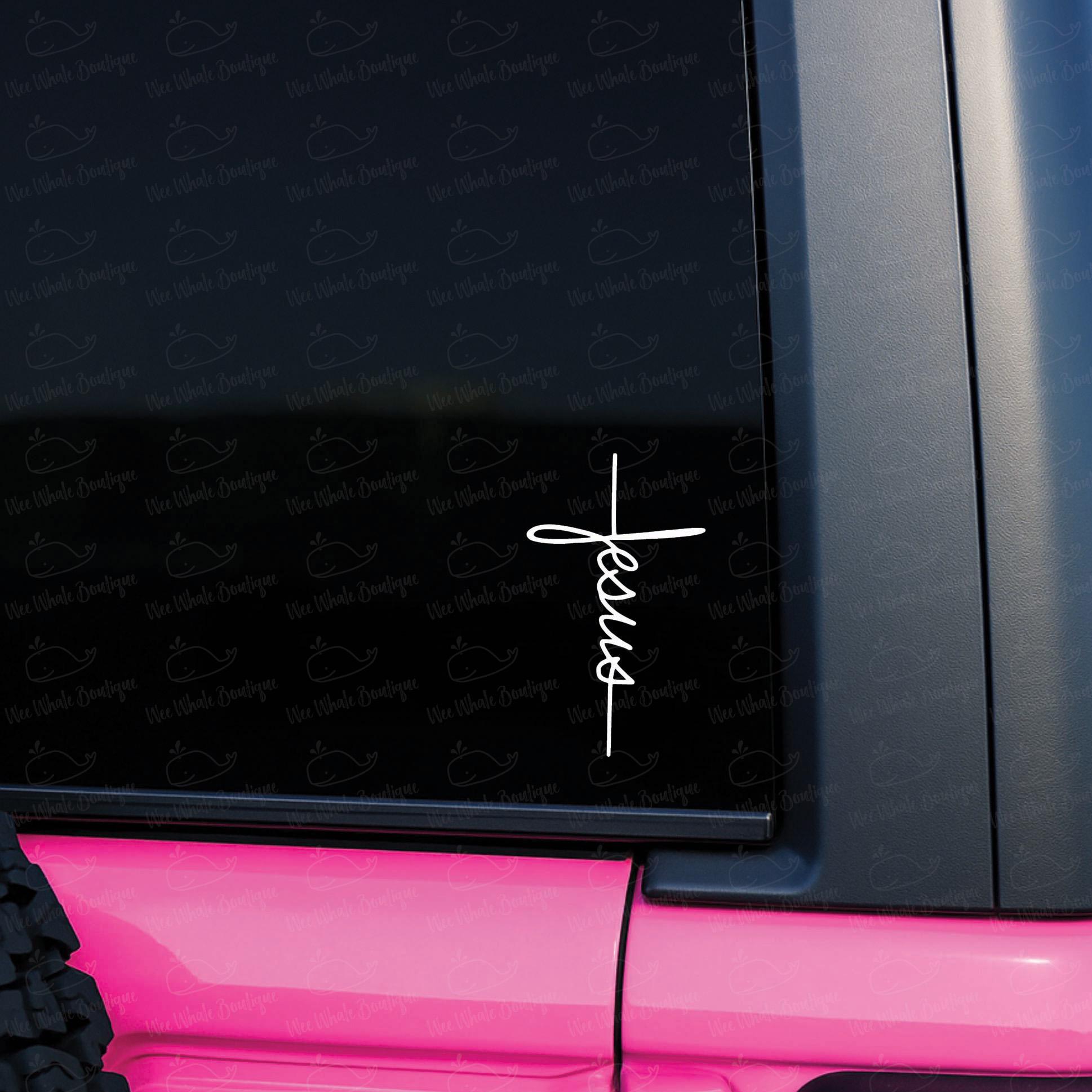 Kiwistar Adesivo Auto Gesù Croce: Decalcomania Religiosa 14,5x10 Cm Per Tuning E Personalizzazione