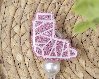 Podiatry Retractable Badge Holder, Orthopedist Badge Reel, Broken Foot Badge Holder, Cast Badge Holder, Orthopedic Badge Reel