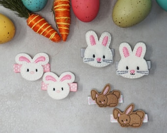 Barrettes à cheveux lapin de Pâques, Barrettes à cheveux lapin printanier, Barrettes à cheveux lapin, Barrettes à cheveux lapin, Barrette à cheveux de lapin