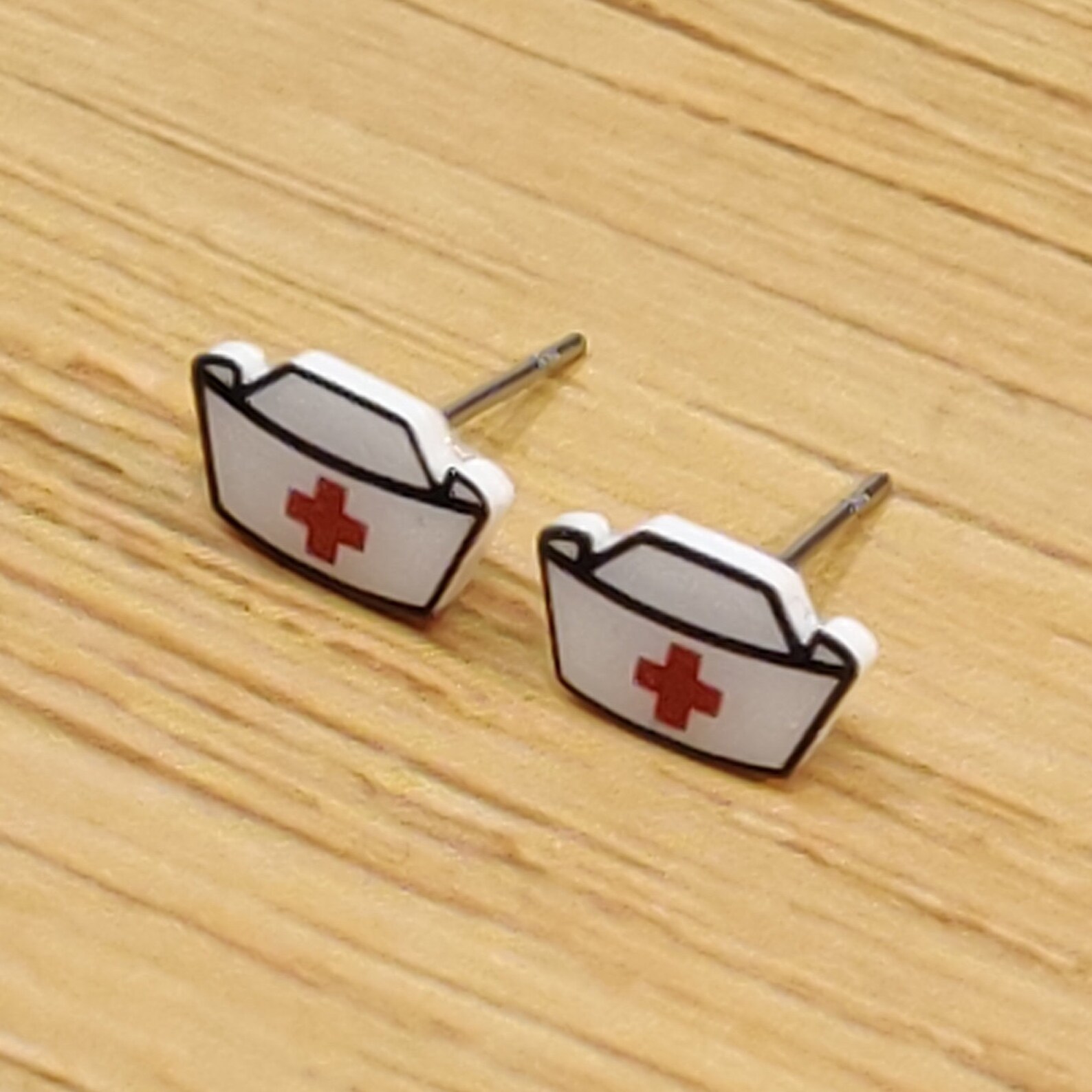 Nurse Hat Stud Earrings RN Earrings Nurse Stud Earrings Etsy