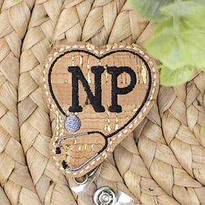 Nurse Practitioner Retractable Badge Holder, NP Badge Reel, NP Badge Holder, Nurse Practitioner, Interchangeable Badge Holder, Badge Reel