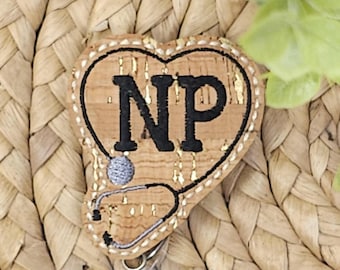 Nurse Practitioner Retractable Badge Holder, NP Badge Reel, NP Badge Holder, Nurse Practitioner, Interchangeable Badge Holder, Badge Reel