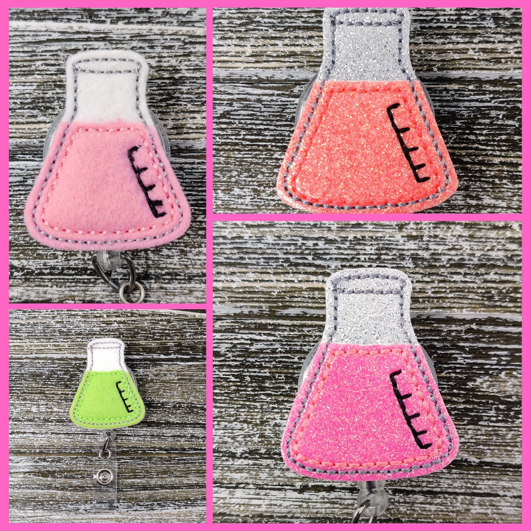 Erlenmeyer Flask Badge Holder Erlenmeyer Flask Badge Holder Etsy