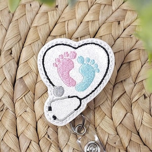 L & D Retractable Badge Holder, Labor and Delivery Badge Reel, Labor And Delivery Badge Holder, Neonatology Badge Holder, Labor And Delivery