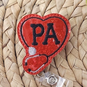 PA Retractable Badge Holder, Physician Assistant Badge Holder, Physician Assistant Badge Reel, PA Badge Reel, PA Student Gift, Badge Reel
