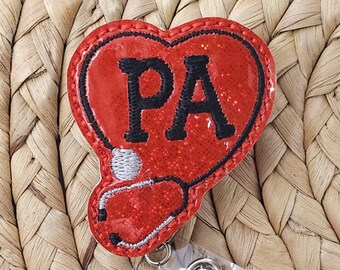 PA Retractable Badge Holder, Physician Assistant Badge Holder, Physician Assistant Badge Reel, PA Badge Reel, PA Student Gift, Badge Reel
