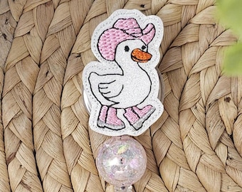 Silly Goose Retractable Badge Holder, Goose Badge Holder, Goose Badge Reel, Cowboy Duck Badge Holder, Nurse Badge Holder, Pediatric Nurse