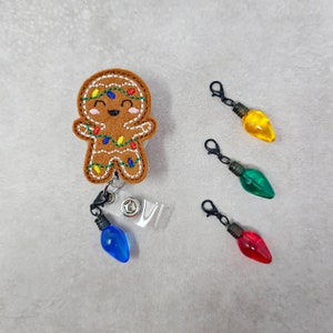 Charm de luz navideña con cierre de langosta, luces navideñas, charm, charm navideño