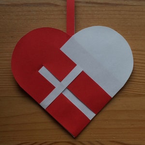 Woven Danish Heart Basket • Scandinavian • Valentine • Danish flag • Julehjerter