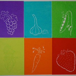 Set of 6 KaleidoCuts: Garden Rainbow • tissue paper banners • bunting • decoration • party