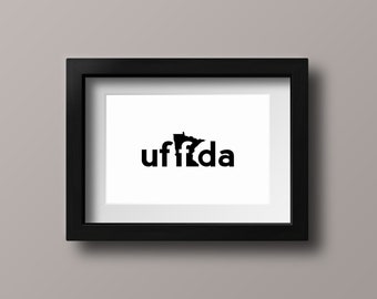 Uffda Printable - Minnesota Sayings, Printable Wall Art Set, Minnesota Home Decor, Minnesota Print, 8x10 Print, State Printables