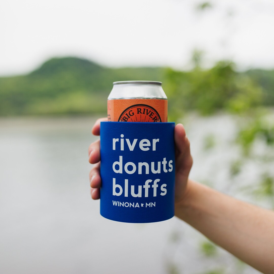 Winona Can Cooler Blue Winona MN Can Cooler River Donuts Etsy