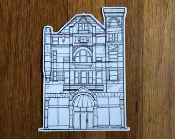 Winona Choate Building Sticker 4x5 | A mini replica of a favorite building in downtown Winona, MN