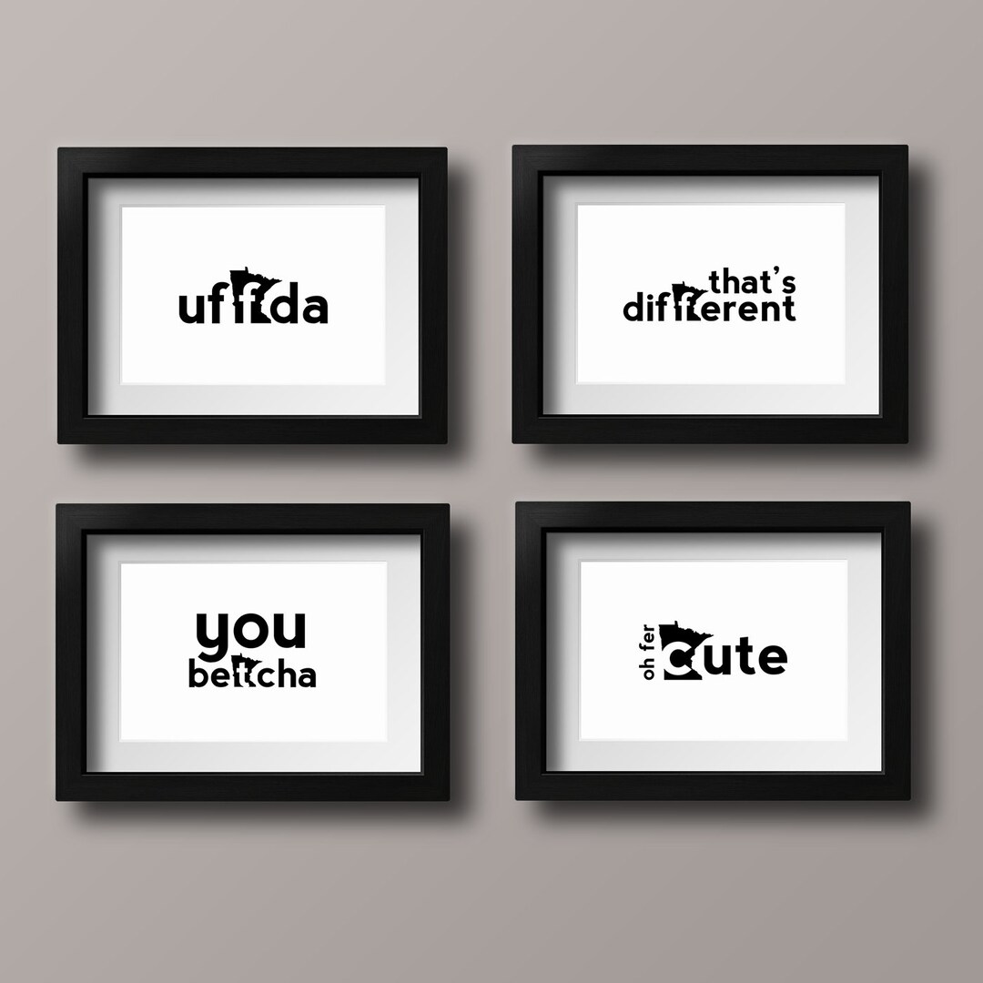 Minnesota State Printable Set in Black and White Featuring Minnesota