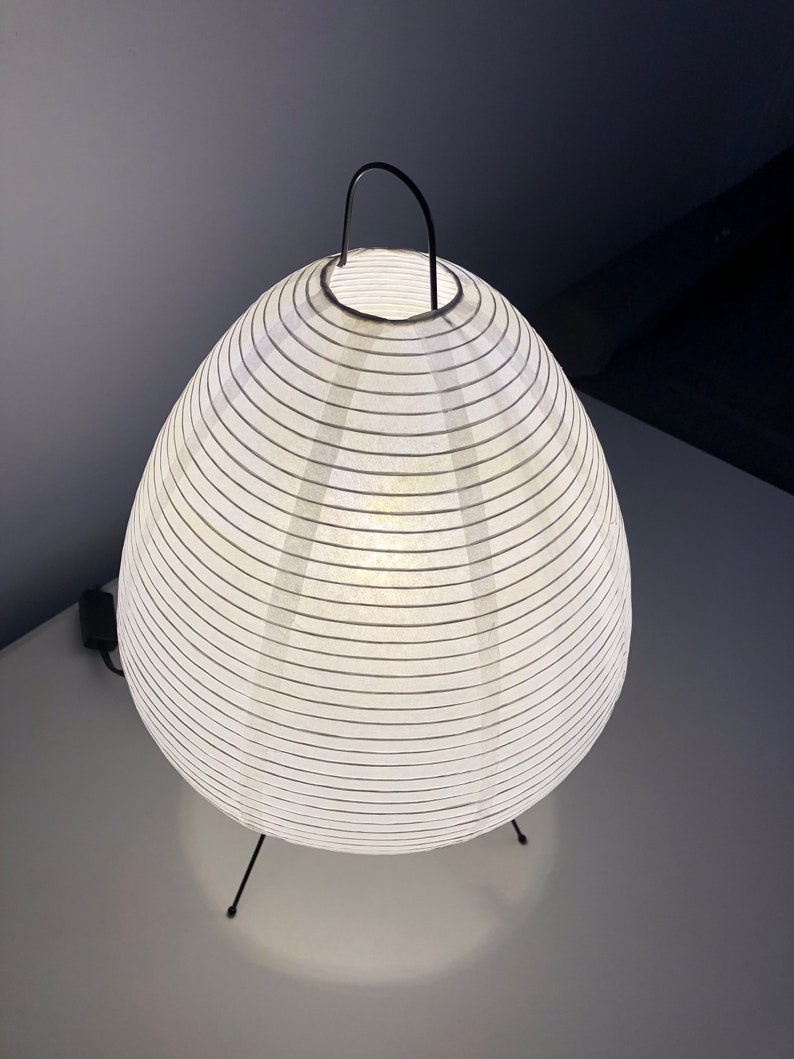 Japanese Paper Lamp Noguchi Akari Inspired Light With Bulb Included Etsy