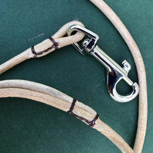 Dog Show Lead - Round, 4mm Leather with a Trigger Clip image 7