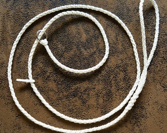Dog Show Lead - Braided Leather Slip Lead - various lengths