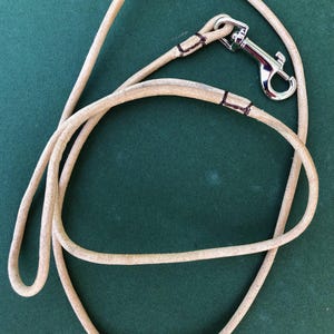 Dog Show Lead - Round, 4mm Leather with a Trigger Clip image 6