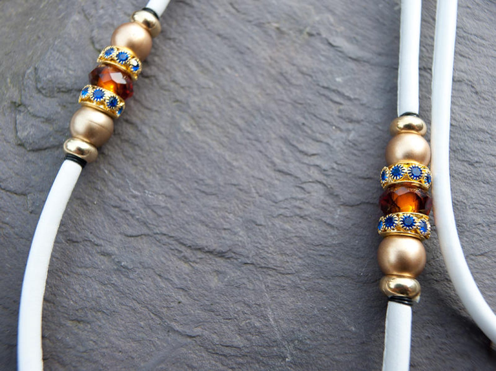 Beaded Dog Show Lead All in One Soft Nappa Leather Etsy