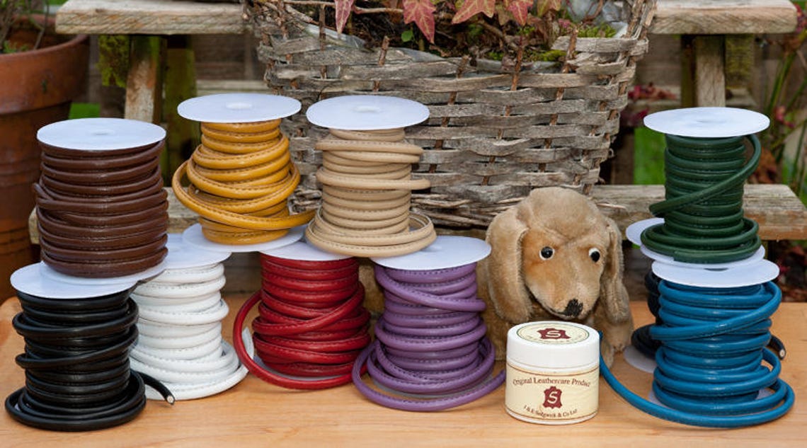 Beaded Dog Show Lead All in One Soft Nappa Leather Etsy