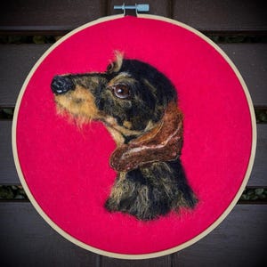 Portrait animalier de votre photo - Original en feutre aiguilleté - 23cms x 23cms