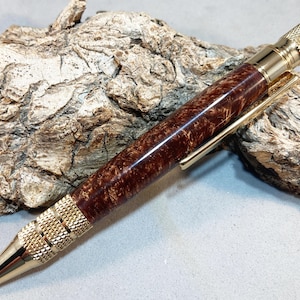 Rugged Knurled Ballpoint Pen, made with Custom &quot;Bronze&quot; Resin (#2198)