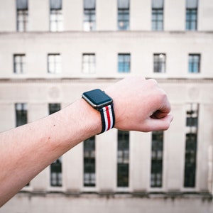 Talbot Red White Blue Apple Watch Strap, Apple Strap Watch, Iwatch Strap, Strap Iwatch, Iwatch Strap, Strap Iwatch, Iwatch Bands Strap