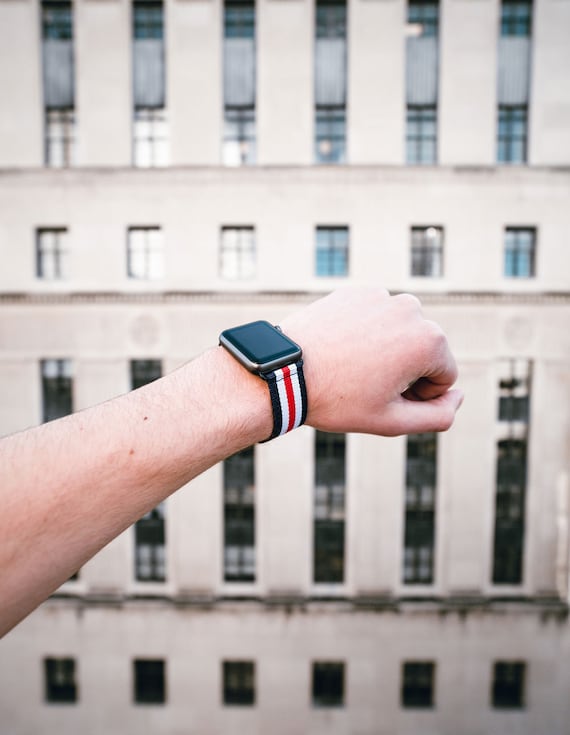 Talbot Red White Blue Apple Watch Strap, Apple Strap Watch, Iwatch Strap, Strap Iwatch, Iwatch Strap, Strap Iwatch, Iwatch Bands Strap