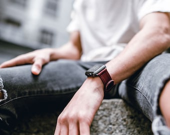 Shelby Maroon Apple Watch Band, Apple Watch, Apple Strap, Iwatch Band, Iwatch Strap, Iwatch Watch