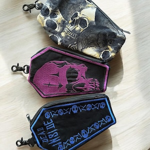Coffin pouch, wallet, change purse, pouch,