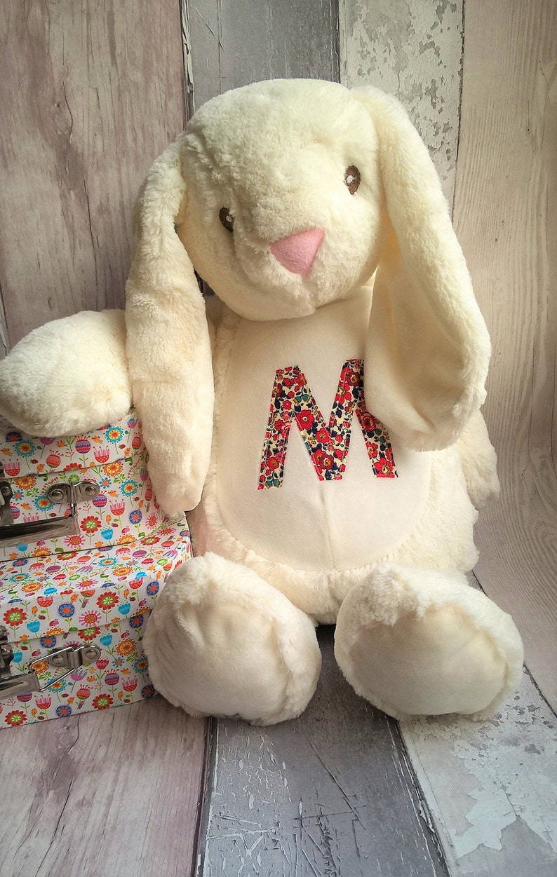 Personalised Soft Toy / Pyjama Case Bunny With Liberty Fabric Etsy UK