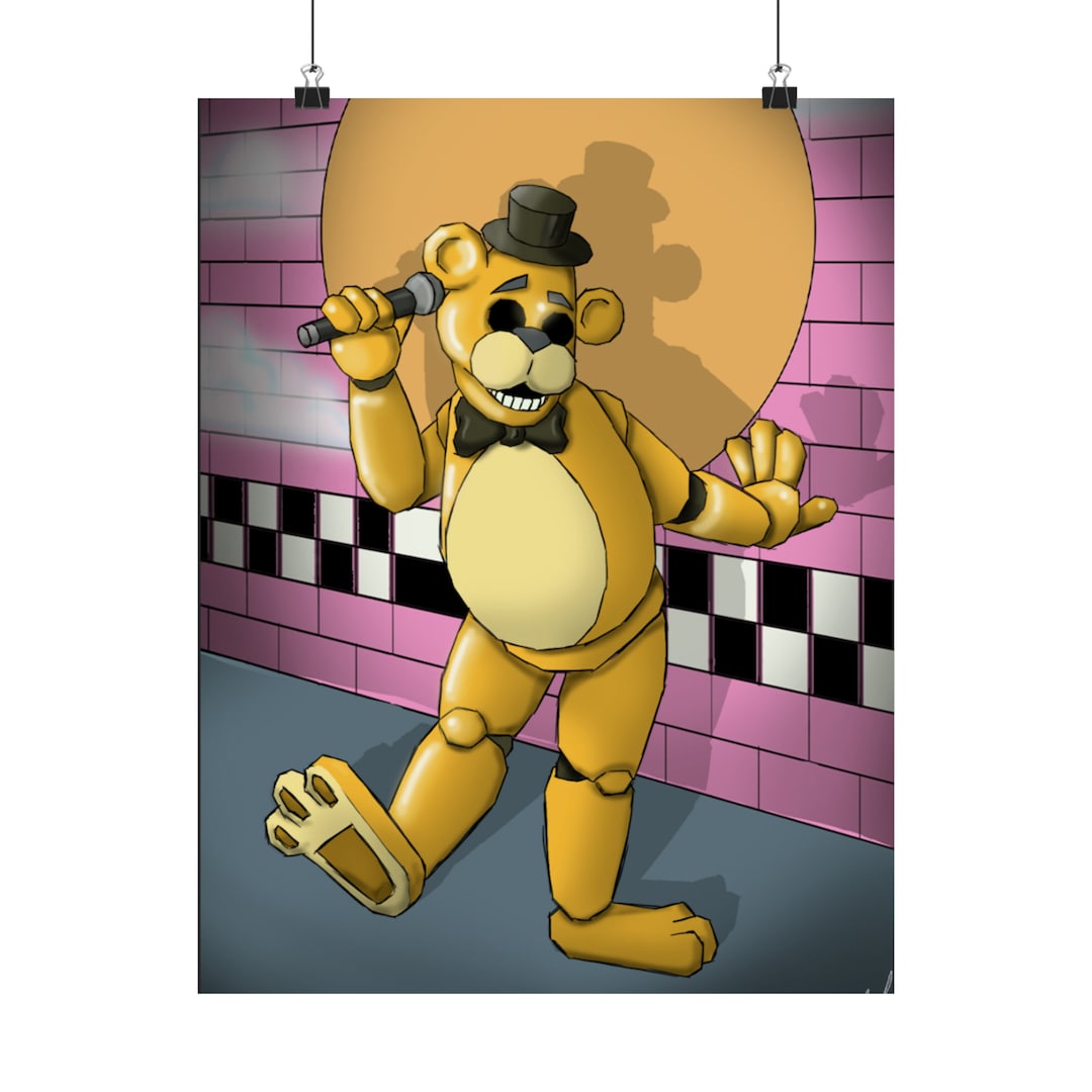 FNAF Vertical Posters FNAF Poster Matte Print FNAF Golden Freddy Poster ...