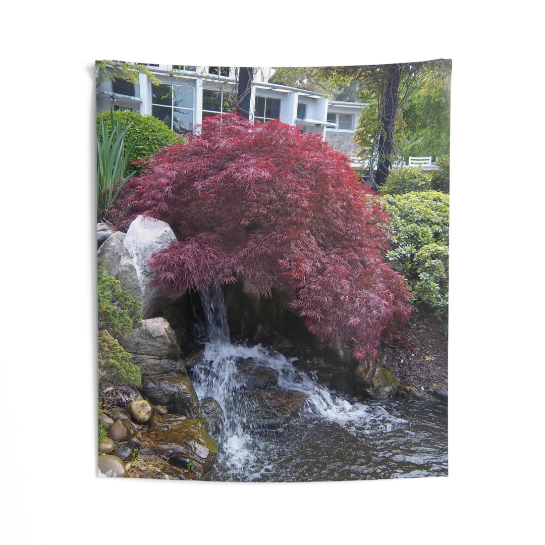 Zen Garden Wall Tapestry Japanese Maple Garden Japanese Garden Wall