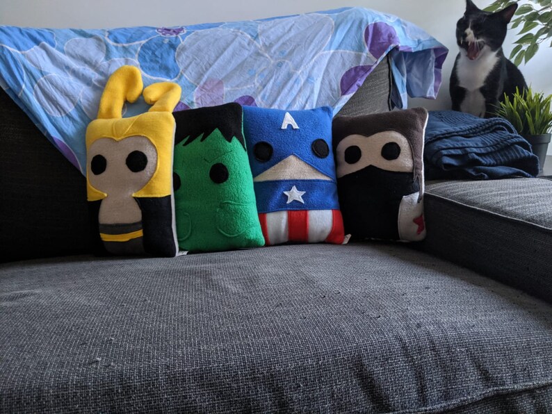 Winter Soldier Bucky Burnes Inspired Pillow Plash