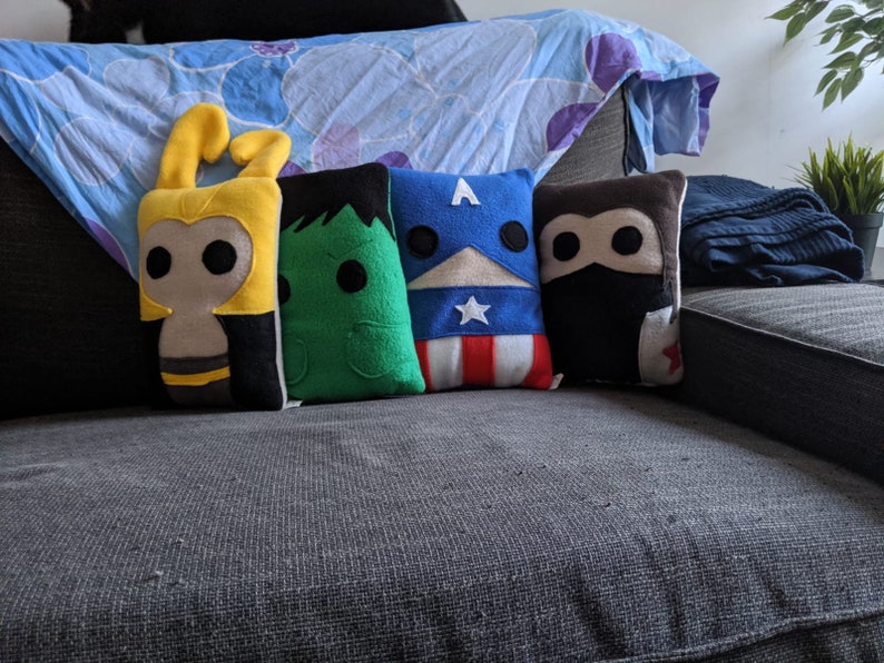 Winter Soldier Bucky Burnes Inspired Pillow Plash