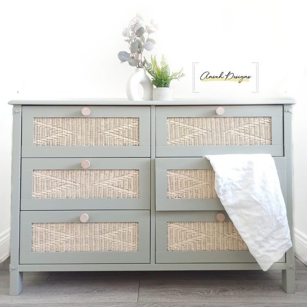 Rattan Chest of Drawers Etsy UK